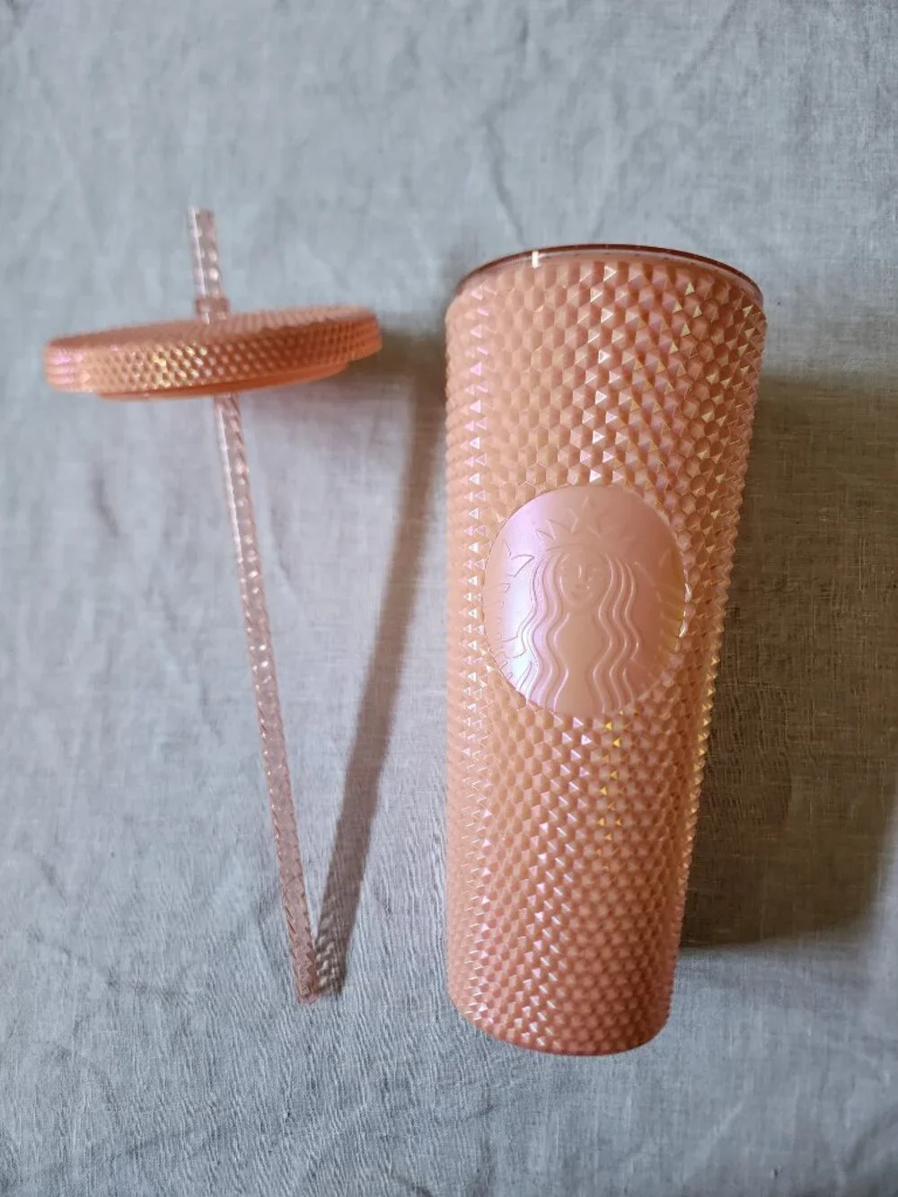 Starbucks Iridescent Pink Studded Venti Cold Cup Tumbler (24 oz)